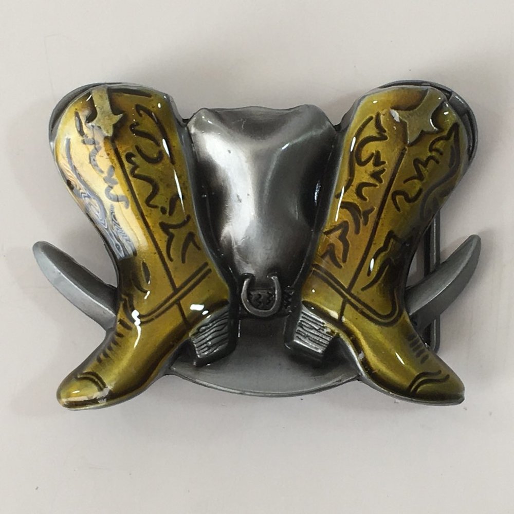 Cowboy Belt Buckle Cowgirl Boots American West Cow Girl Western Hat